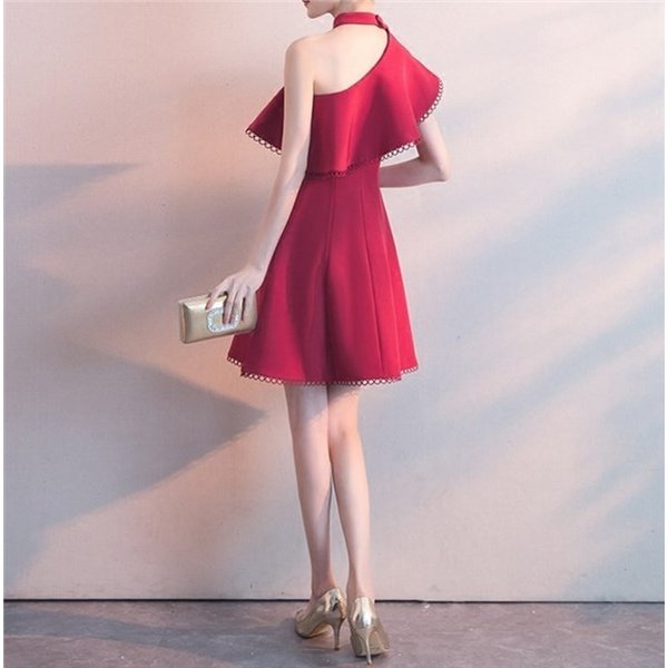 ドラマティックな赤のミニドレス | レンタルドレス ロングドレス イブニングドレス|Grace Closet